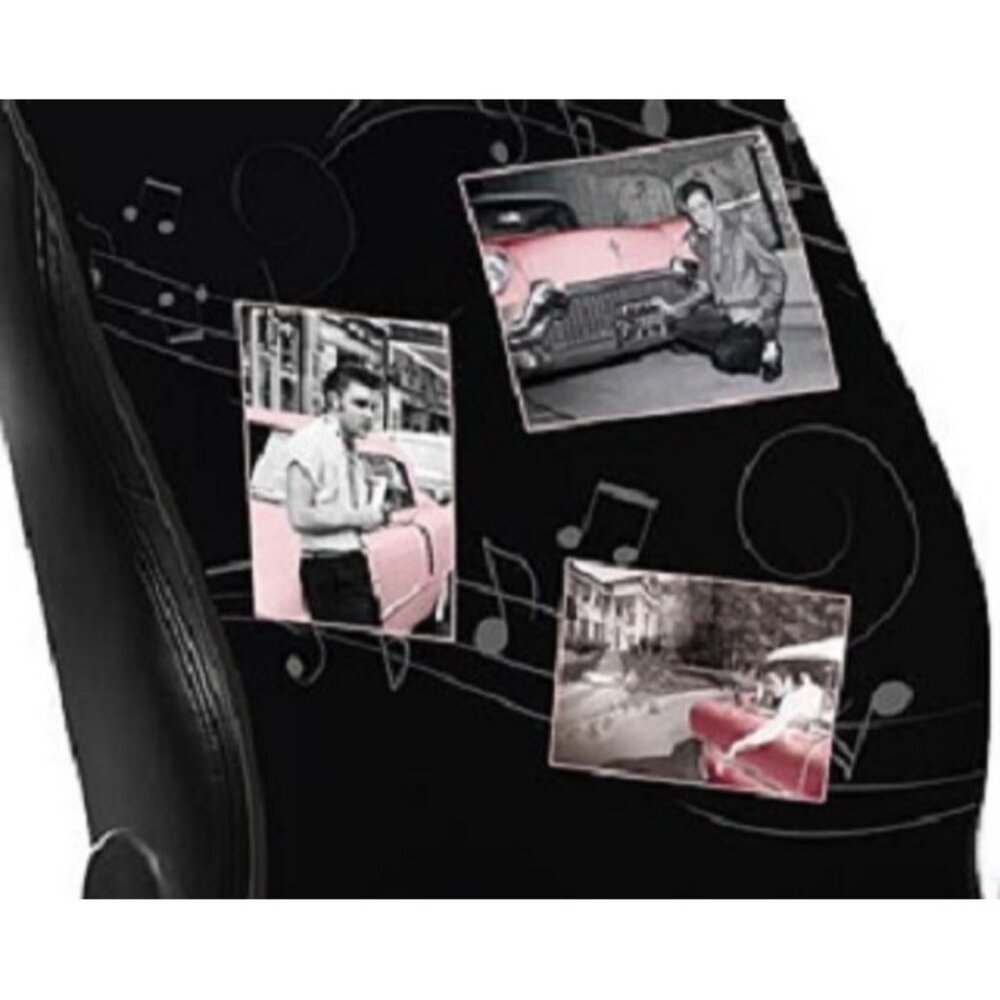 Elvis Presley Black & Pink Cadillac Car Seat Cover 1 pc Auto Decor The King New - Picture 3 of 4